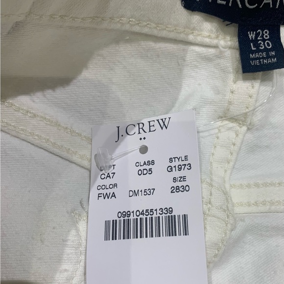 J Crew 28/30  Mercantile Mid Rise Skinny Jeans in Frost White Denim - Picture 6 of 6